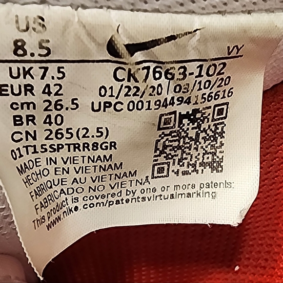 Nike Air Force 1 Low White Red sole - Picture 3 of 4